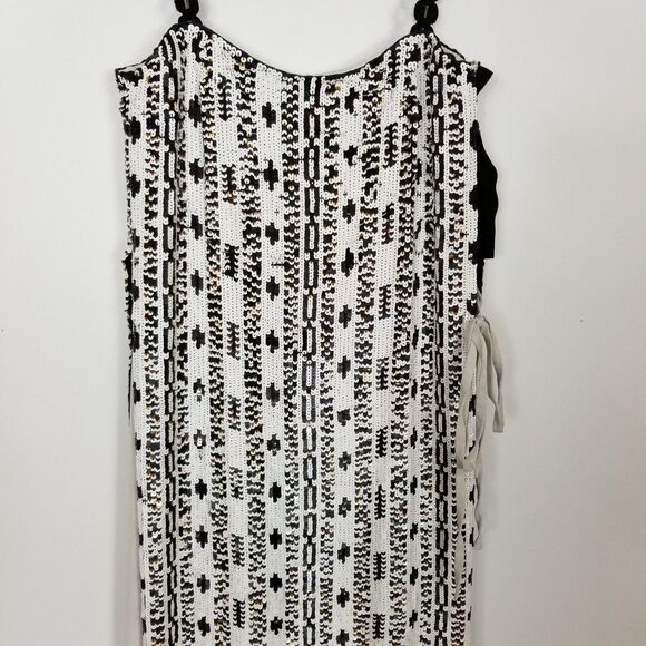 3.1 Phillip Lim Bohemian Sequin Dress Sz 2 White Copper Party Event Designer - Picture 5 of 13